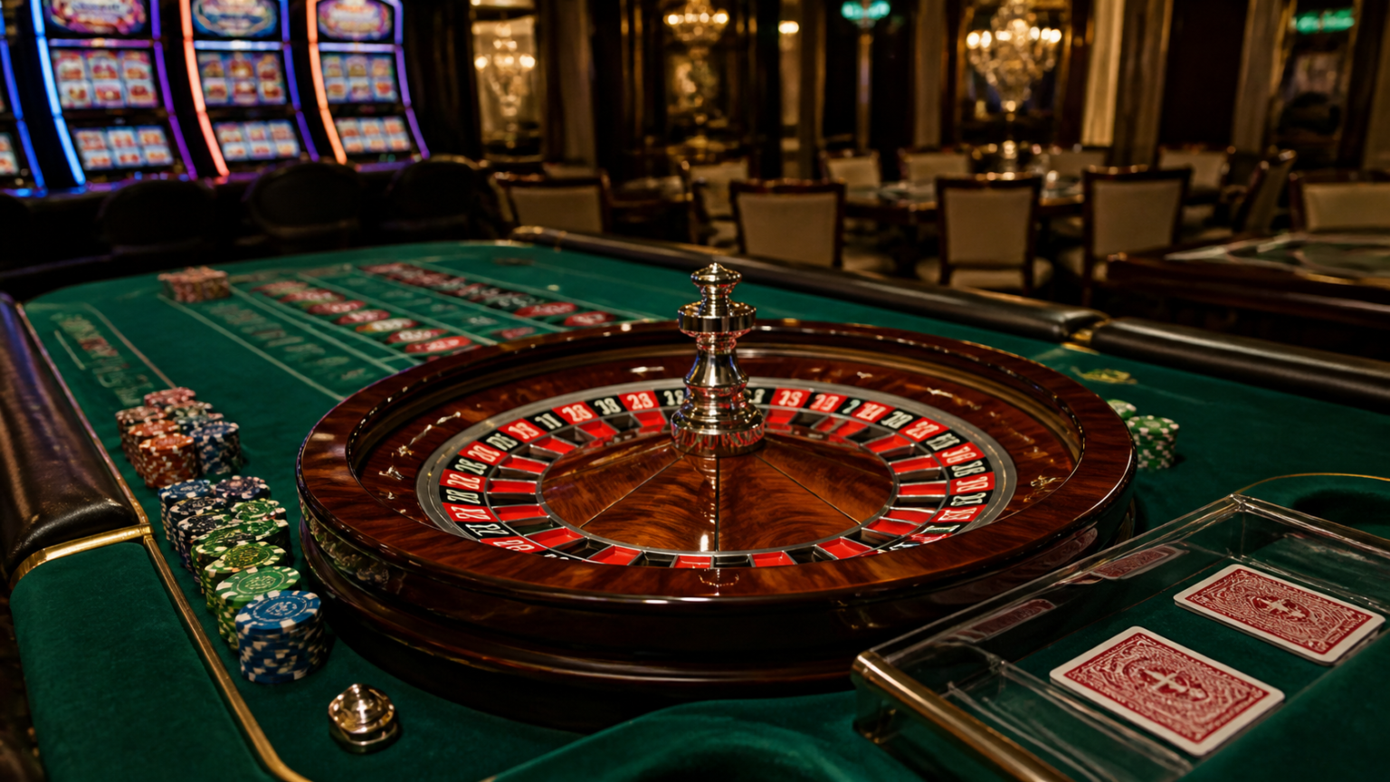 Casino italiani 2026: tendenze, criteri e scelte più consapevoli Tavolo da casinò con roulette e carte da gioco