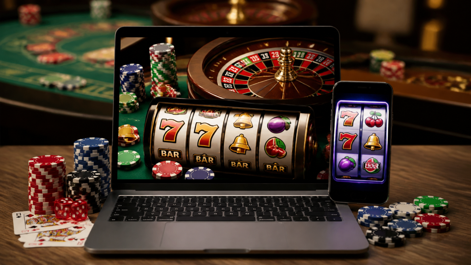 Casino italiani non aams: come valutarli con criterio Schermata di un casino online su laptop e smartphone