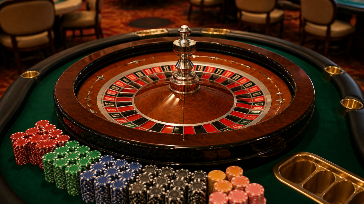 Đánh giá độ minh bạch trước khi tham gia: nhà cái uy tin Bàn roulette trong sòng bạc với vòng quay và mặt bàn trò chơi